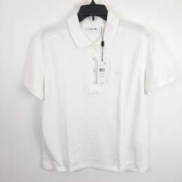 Lacoste Women White Polo Shirt Sz 46 NWT