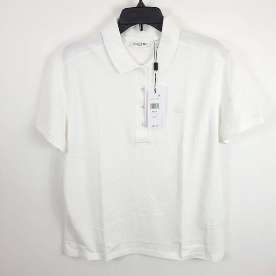 Lacoste Women White Polo Shirt Sz 46 NWT image number 1