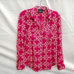 Maeve Women's Pink Floral Print Button Up Blouse Size 2