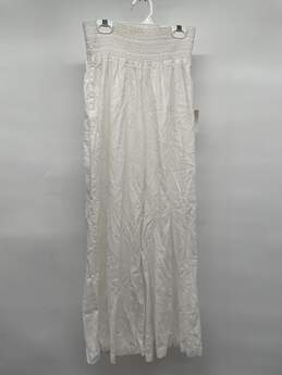 Happily Grey Womens White Flat Front Wide Leg Plazo Pants Sz M T-0545537-I