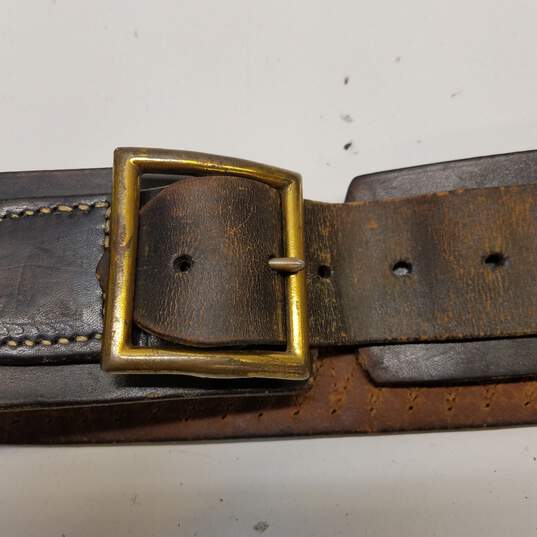 Hunter 152-MED Men's Brown Leather Gun Belt image number 3