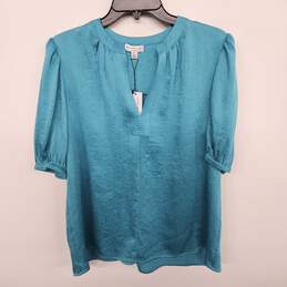 Current Air Los Angeles Teal Blouse
