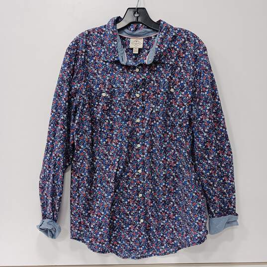 St. John's Bay Floral Print Button Up Shirt Women's Size XXL image number 1