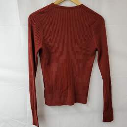 Uniqlo Merino Wool V-Neck Button Up LS Sweater Women's Large NWT alternative image