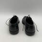 Mens Black Leather Cap Toe Wingtip Lace-Up Derby Dress Shoes Size 10.5 image number 4