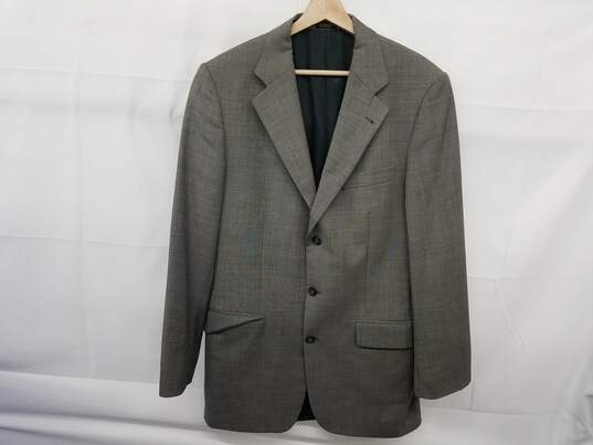 Oscar de la Renta Vintage Grey Wool Suit Jacket Men's Size 40 L image number 1