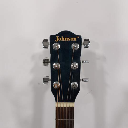 Blue Acoustic Johnson Guitar jg-650-tbl image number 3