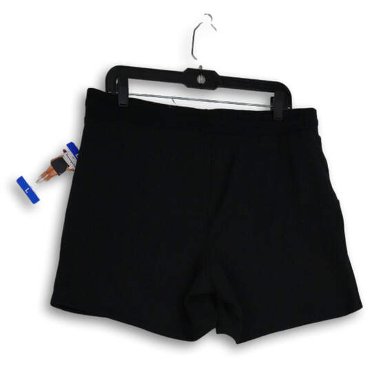 NWT Womens Black Elastic Waist Pockets Drawstring Athletic Shorts Size L image number 2