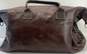 John Varvatos Large Brown Leather Duffle Bag image number 4