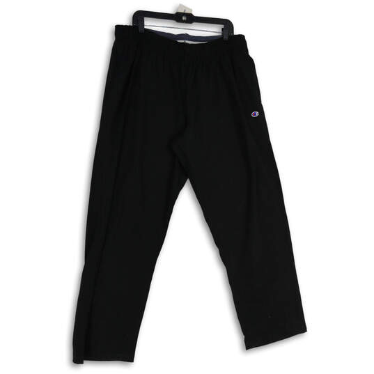 Mens Black Slash Pocket Elastic Waist Pull On Activewear Sweatpants Sz 2XL image number 1
