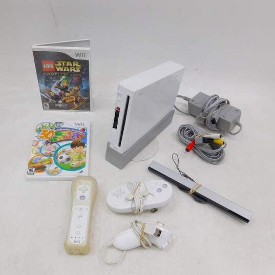 Nintendo Wii w/ 2 Games LEGO Star Wars the Complete Saga image number 1