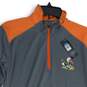NWT Champion Mens Gray Orange Miami Hurricanes Mock Neck Pullover Jacket Size S image number 3