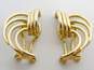 14k Yellow Gold Abstract Sculptural Clip On Earrings 2.8g image number 3