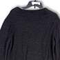 Mens Gray Knitted Slim Fit V-Neck Long Sleeve Pullover Sweater Size LT image number 4