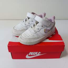 Youth White and Pink Sneakers Size 9C w/Box