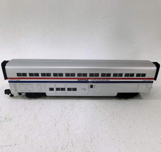 MTH O Gauge 30-6500 Amtrak Superliner 4 Car Passenger Train Set Coaches & Lounge image number 5