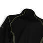 Womens Black Gray Mock Neck Pockets Long Sleeve Full-Zip Jacket Size Medium image number 4