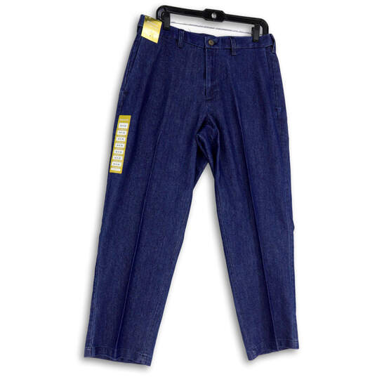 NWT Mens Blue Premium Stretch Denim Pockets Wide Leg Jeans Size 32x30 image number 3