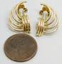 14k Yellow Gold Abstract Sculptural Clip On Earrings 2.8g image number 6