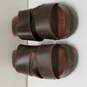 Candies Brown Leather Straps Wooden Sandals Size 6 image number 6