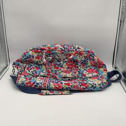 Womens Multicolor Floral Detachable Strap Retired Travel Quilted Duffle Bag