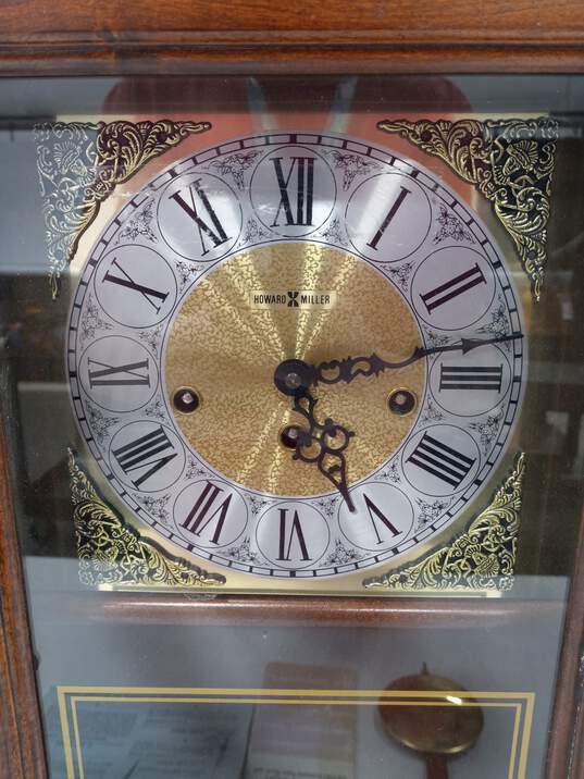 Vintage Howard Miller Pendulum Wall Clock 613-424 image number 2