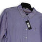 NWT Mens Blue Polka Dot Spread Collar Long Sleeve Button-Up Shirt Sz XXL image number 1