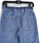 Womens Blue Denim Medium Wash Elastic Waist Drawstring Jogger Pants Size 24 image number 4