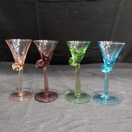 Set of 5 1 Ounce Martini Multicolored Shot Glasses alternative image