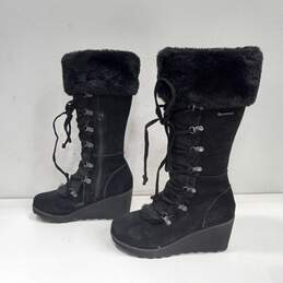Bearpaw Woman's Black Suede Boots Size 6 alternative image