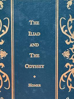 The Iliad And The Odyssey By Homer Poetry Fiction Blue Hardcover Book alternative image