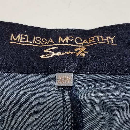 Melissa McCarthy Slimming Silhouette Floral Embroidered Skinny Jeans Size 20W image number 3