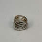 Designer Brighton Two-Tone Rhinestone Embossed Spinner Band Ring image number 4