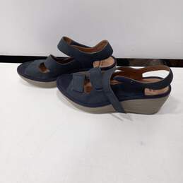 Clarks Reedly Juno Women's Blue Wedge Sandals Size 7 alternative image