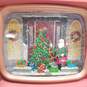 Raz Imports Santa Decorating Tree Light Up TV Snow Globe image number 2