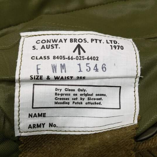 Vintage Conway Bros Pty Ltd Pleated Wool Uniform Slacks Womens Size S image number 3
