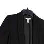 Womens Black Shawl Collar Welt Pocket Tie Sleeve Open Front Blazer Size S image number 3
