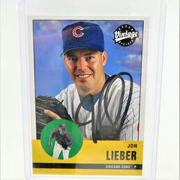 2001 Jon Lieber Autographed Upper Deck Vintage Chicago Cubs