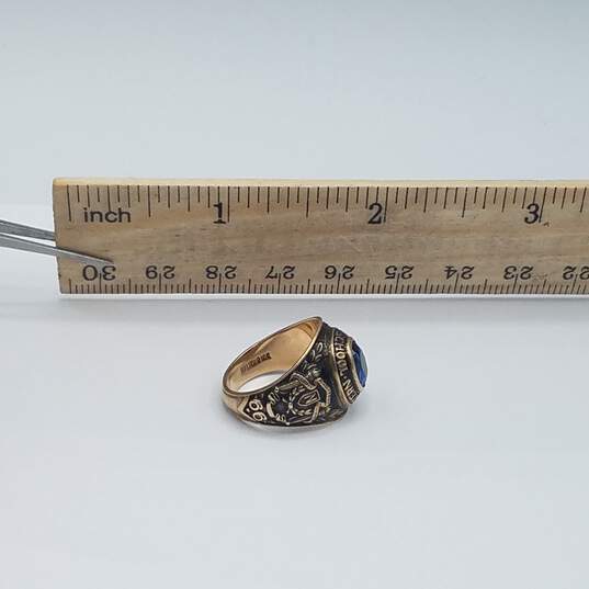 10k Gold Blue Spinel 1966 Northwestern High Class Ring Sz 5 1/2 8.0g image number 9