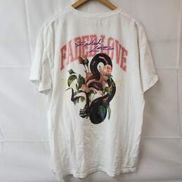 Faded Love Los Angeles Snakes & Pink Roses Tee Shirt XL