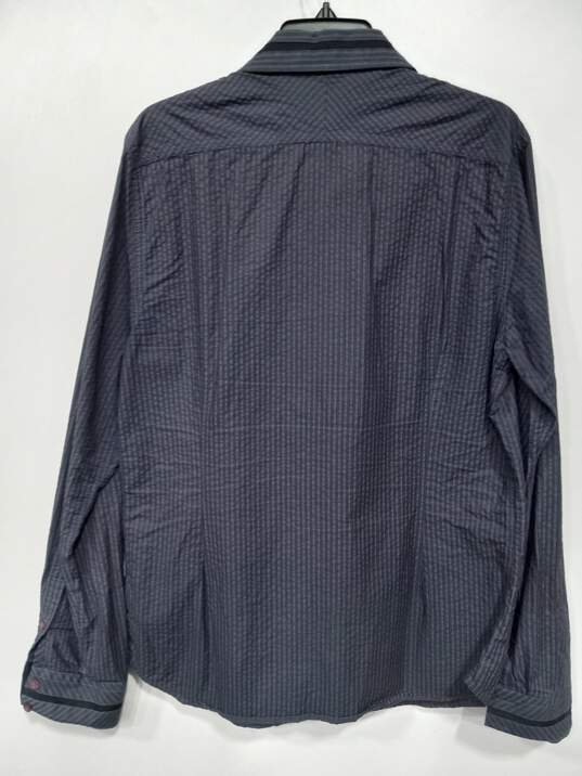 Guess Men's Blue Striped Button-Up Size L image number 4