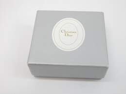 Christian Dior Goldtone Rhinestones & Black Enamel X Clip On Earrings & Box alternative image