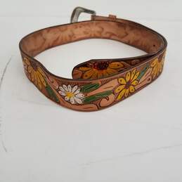 Hand Tooled Leather Belt alternative image
