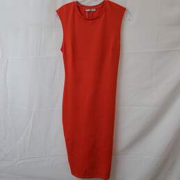 Zara Sleeveless Orange Sheath Dress Size S