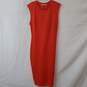 Zara Sleeveless Orange Sheath Dress Size S image number 1