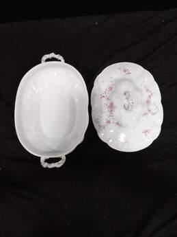 Vintage Hasburg Austria Porcelain Hand Painted Oval Covered Serving Dish alternative image