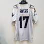 Mens White Los Angeles Chargers Phillip Rivers #17 NFL Jersey Size 52 image number 2