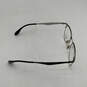 Mens Silver Black Clear Lens Full Rim Prescription Glasses With Case image number 5