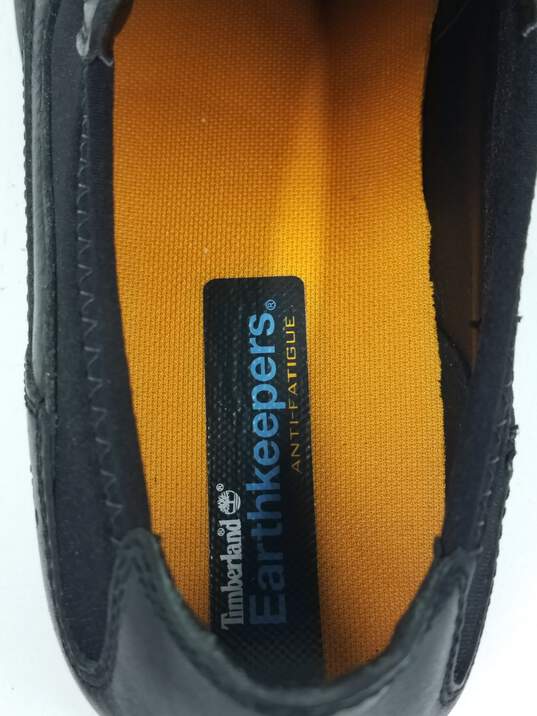 Timberland Black Leather Slip On Shoes Men's Size 8 image number 8