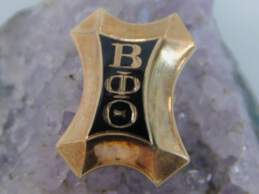 Vintage 10K Beta Phi Theta Black Enamel Pin 2.8g